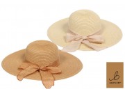 Bartleby Ladies Wide Brim Hat with Natural Bow